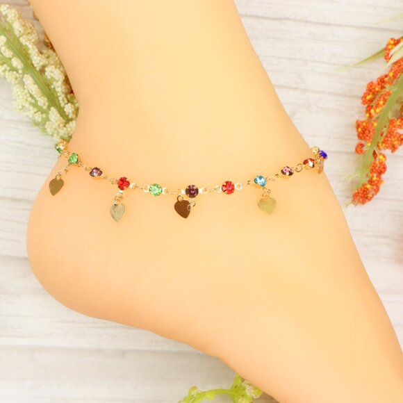 "Handmade Anklet – Elegant & Delicate Jewelry for Women | UNVRC1184 - Picture 5 of 10